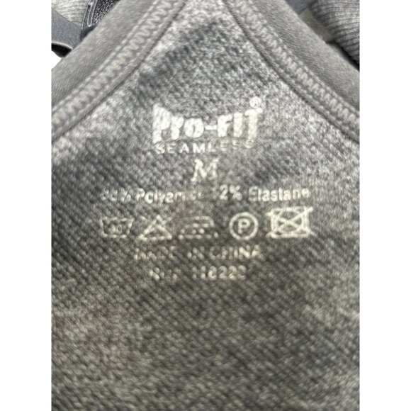 Seamless Gray Racerback Sports Bra Adjustable Straps M Activewear Or Casual Use - Picture 6 of 6